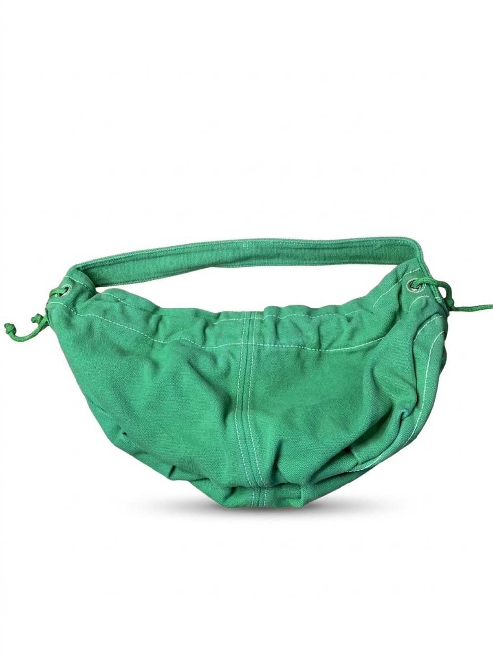 Vintage GAP Green Canvas Slouchy Drawstring Crescent Hobo Shoulder Bag OS